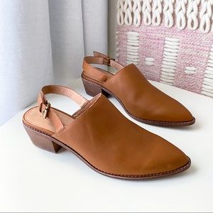 Madewell The Jess Slingback Tan Leather Mule US 11